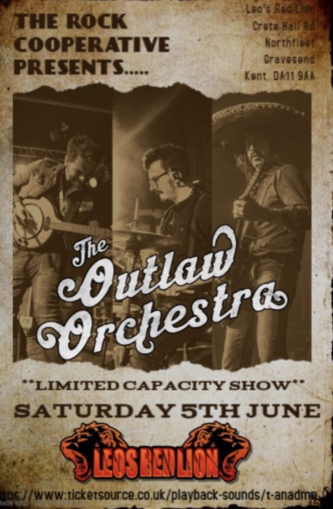 RockCowboyPhil's tweet photo. 233 days after the last gig seeing @EDHbandUK🤘🏻the time has finally come &amp; the long wait is over as we return to @leosredlion tonight for @outlaworchestra🤠🤘🏻🤠#TimeToLiveAgain #NoGoingBack #TheOnlyWayIsForward https://t.co/vN3yVJFE3A