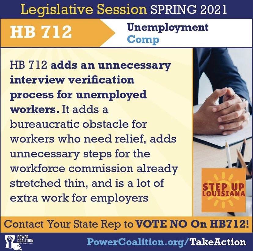 StepUpLA's tweet image. Want to #fixui? Vote no on #hb712 #unemployment #lalege