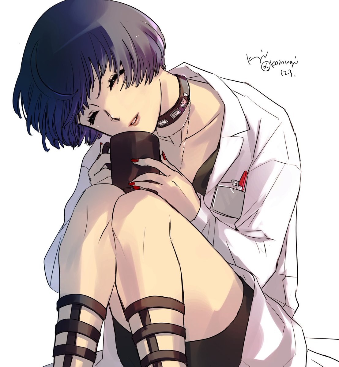 高巻杏 「#笑顔の絵でその人の性格がわかるらしい 」|こむぎ@単行本発売中のイラスト