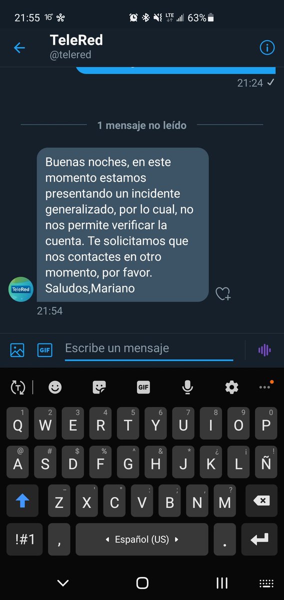 SoyPelordo's tweet photo. Una verdadera vergüenza lo de @telered... servicio nefasto, todos los días con problemas de conexión y encima te contactas para ver qué pasa y esta es la respuesta... https://t.co/pQ1nIhuS5g