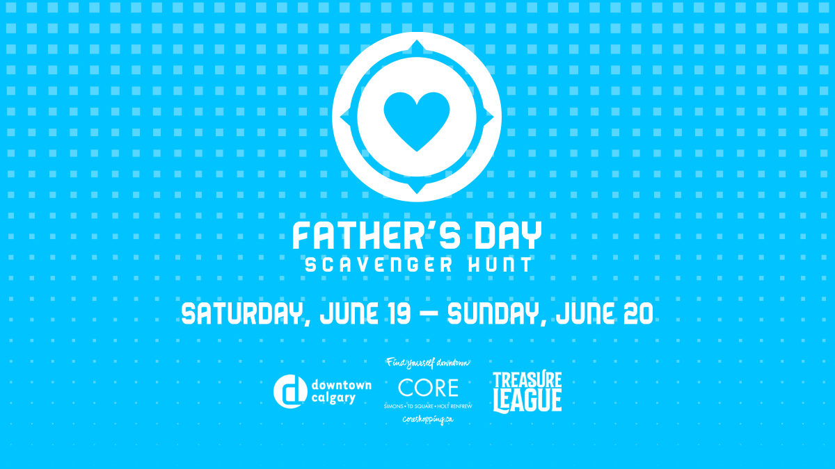 jetpackcreative's tweet photo. We're teaming up with @downtowncalgary and @COREshopping for a third Father's Day Scavenger Hunt — featuring riddles by Treasure League! It's a free family event and the first 200 registrants will get a gift bag filled by downtown businesses. Register at https://t.co/soRq2yxUwC https://t.co/d3cqIYszHC