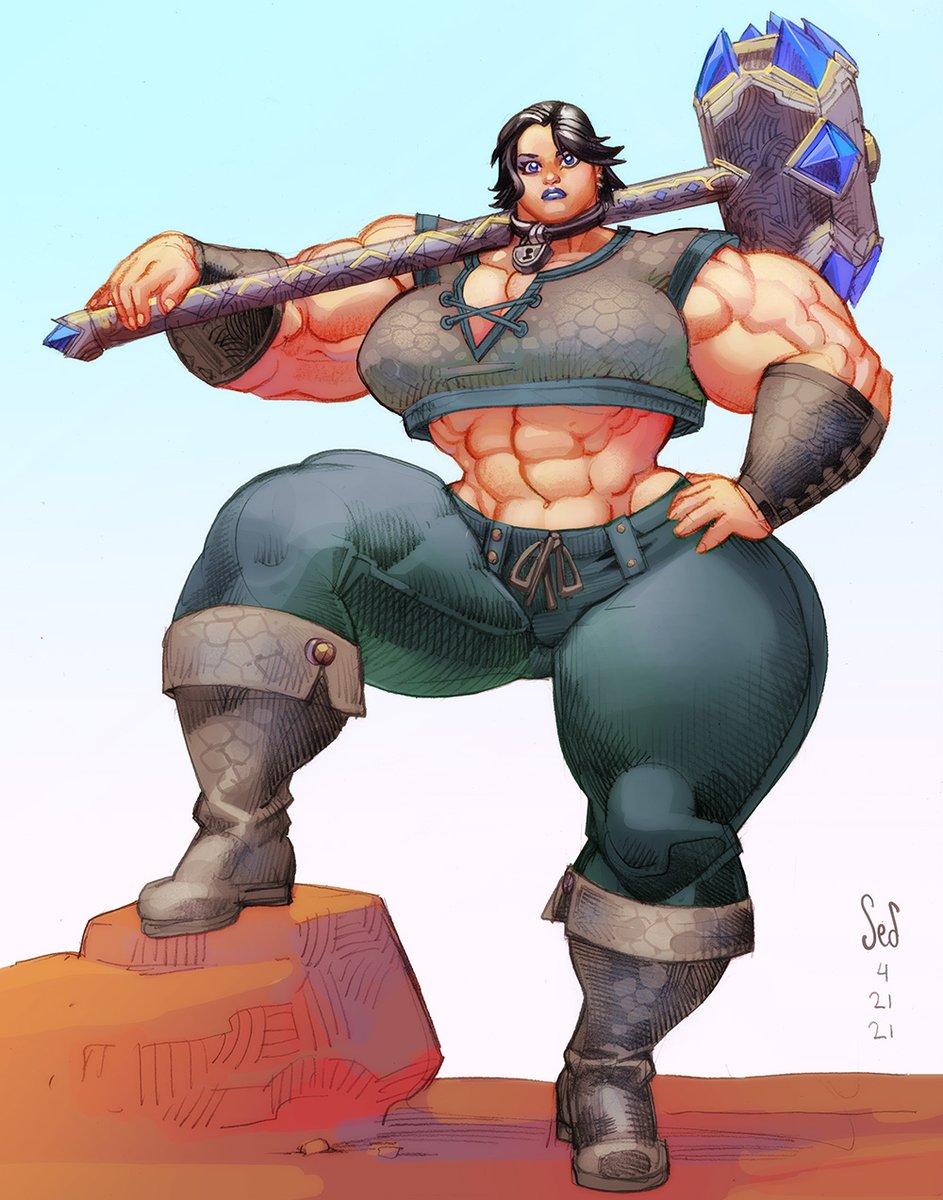 jebriodo's tweet photo. Mythic hero Rain.
Color sketch commission for ColossalDream on Deviantart.
#artwork #bigstrongwoman #musclewoman https://t.co/p7zs7qTYaU