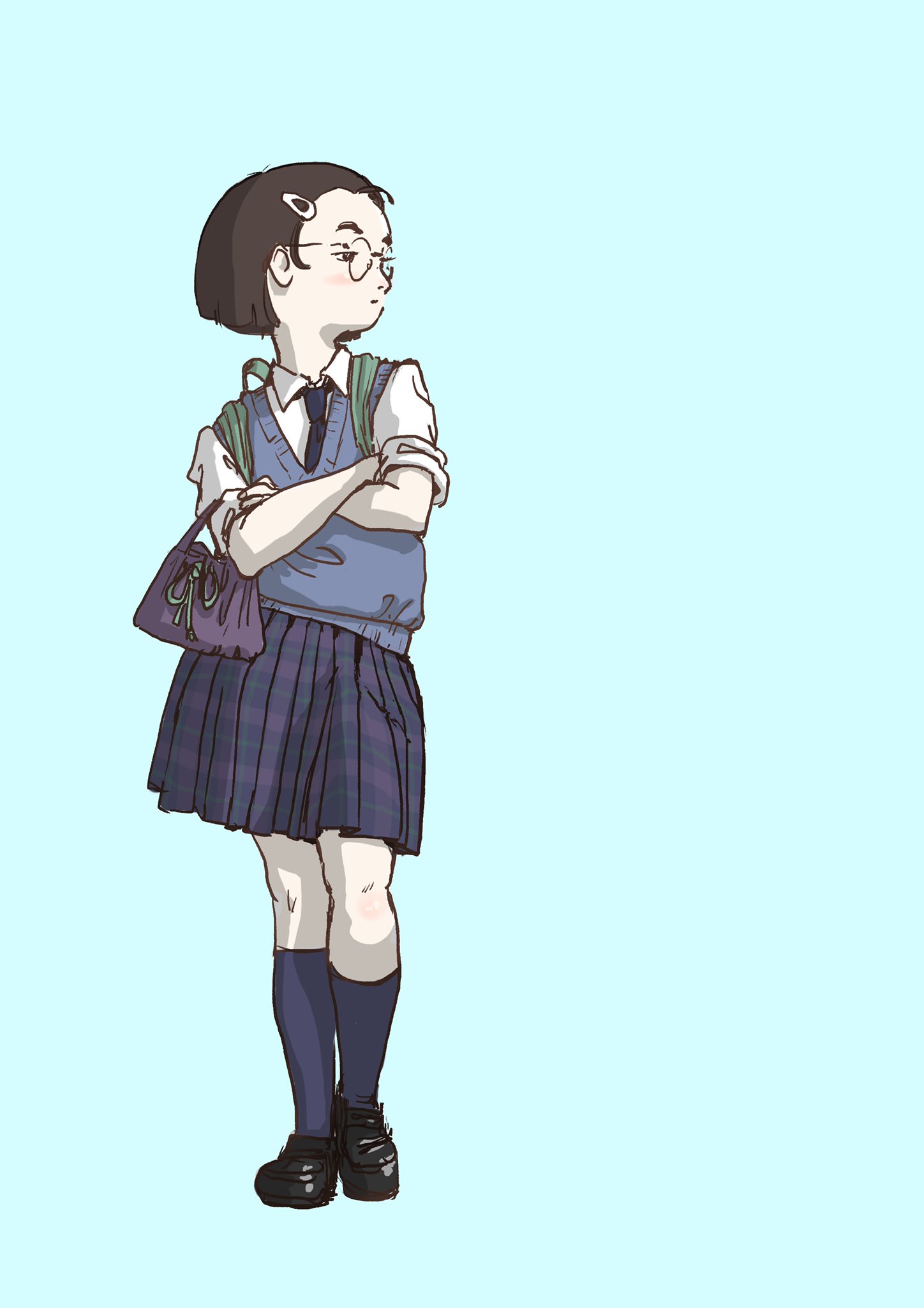 Kon Osm Illustration イラスト Jkの背負うリュック 皆んな重そうですよね T Co Wjg5ry2myi Twitter