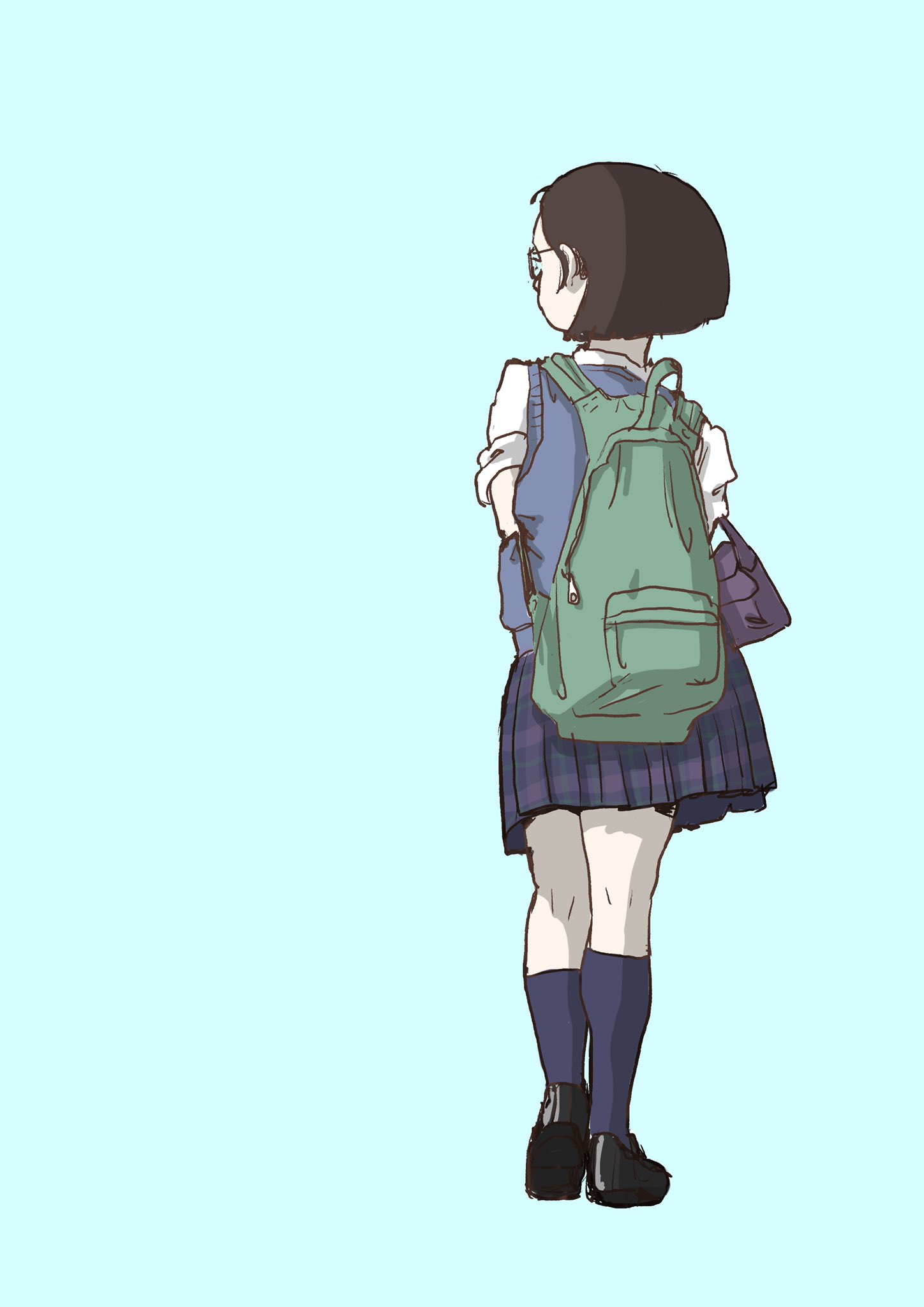 Kon Osm Illustration イラスト Jkの背負うリュック 皆んな重そうですよね T Co Wjg5ry2myi Twitter