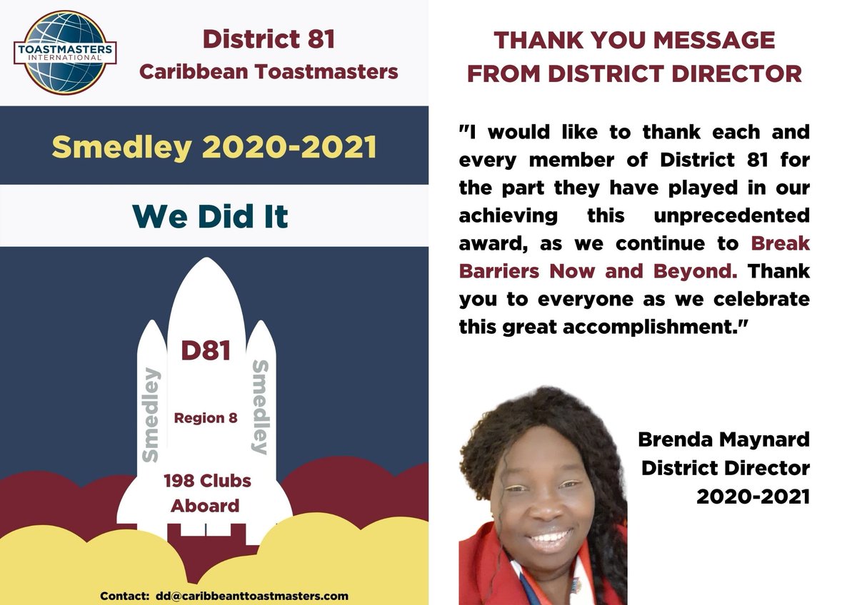 District 81 - Caribbean Toastmasters (@d81_caribbeantm) on Twitter photo 