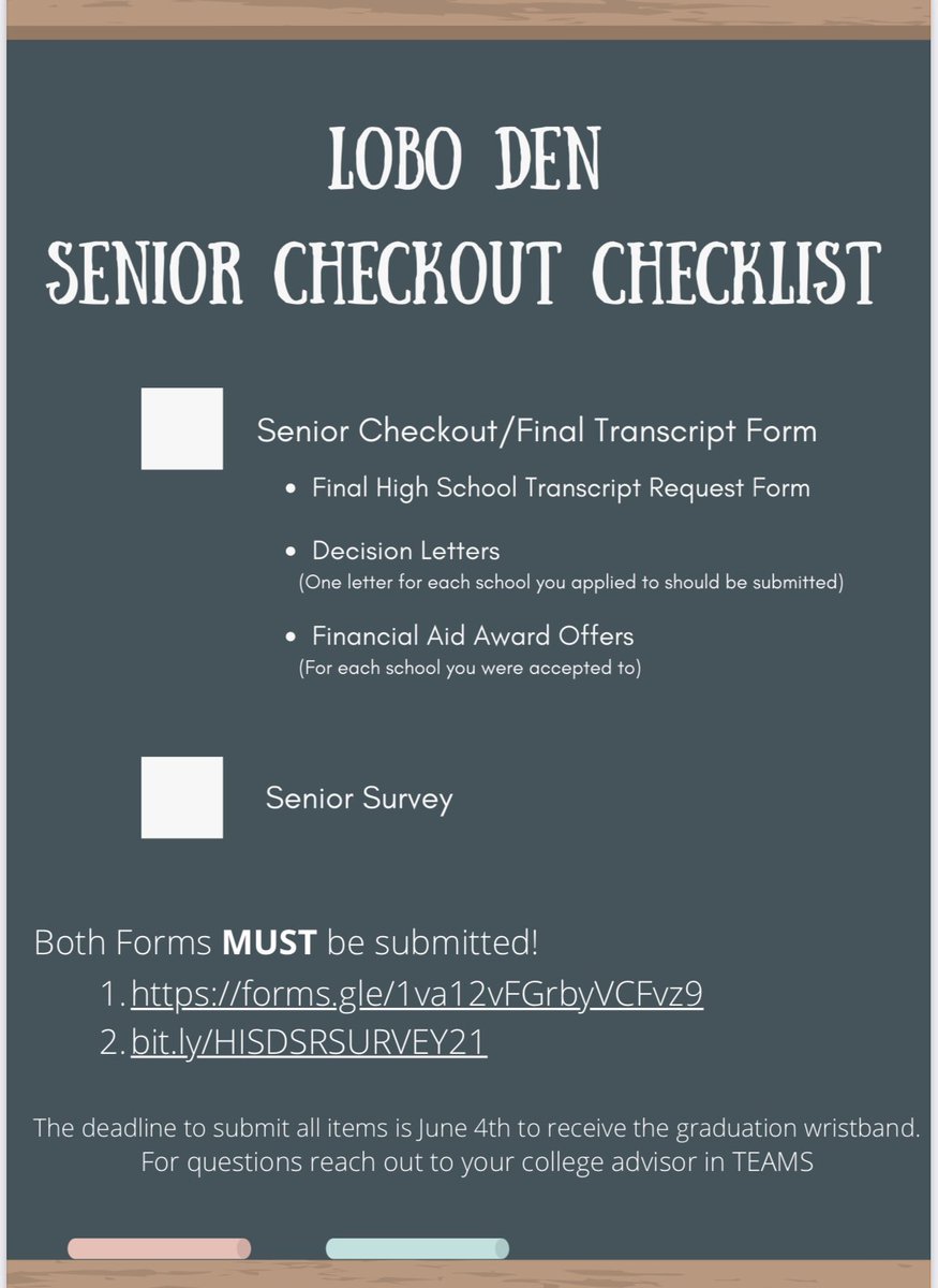 SENIORS ONE WEEK LEFT UNTIL GRADUATION