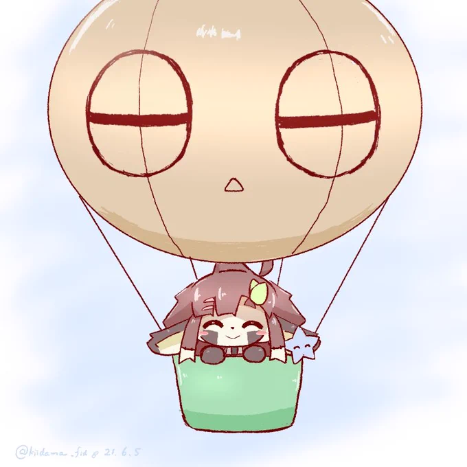 きょうのうちのこ #熱気球記念日 おそらのさんぽ!