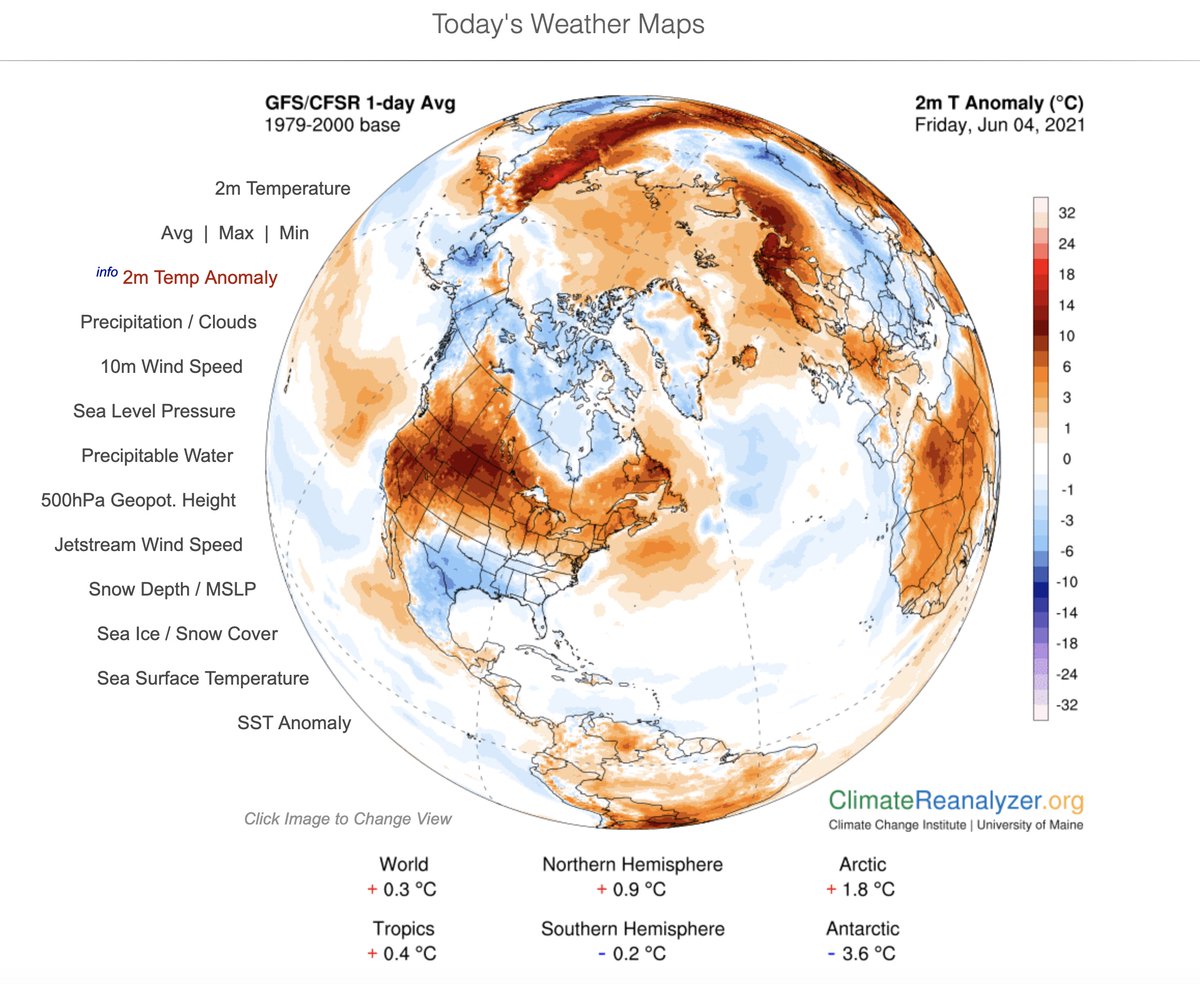 ThierryGooseBC's tweet photo. 🥵 Exceptional #heat today in southern #Manitoba 🇨🇦 with up to 41.3°C in Gretna, 40.6°C in Emerson &amp; 40.4°C in Morden.
➡️ 1st 40°C in MB since 1989.
➡️ Highest temp. in MB since Aug. 1988 (41.5°C in Starbuck).
➡️ Possibly a new national record for the 1st decade of June.
#MBstorm https://t.co/rMgCwcbm1o