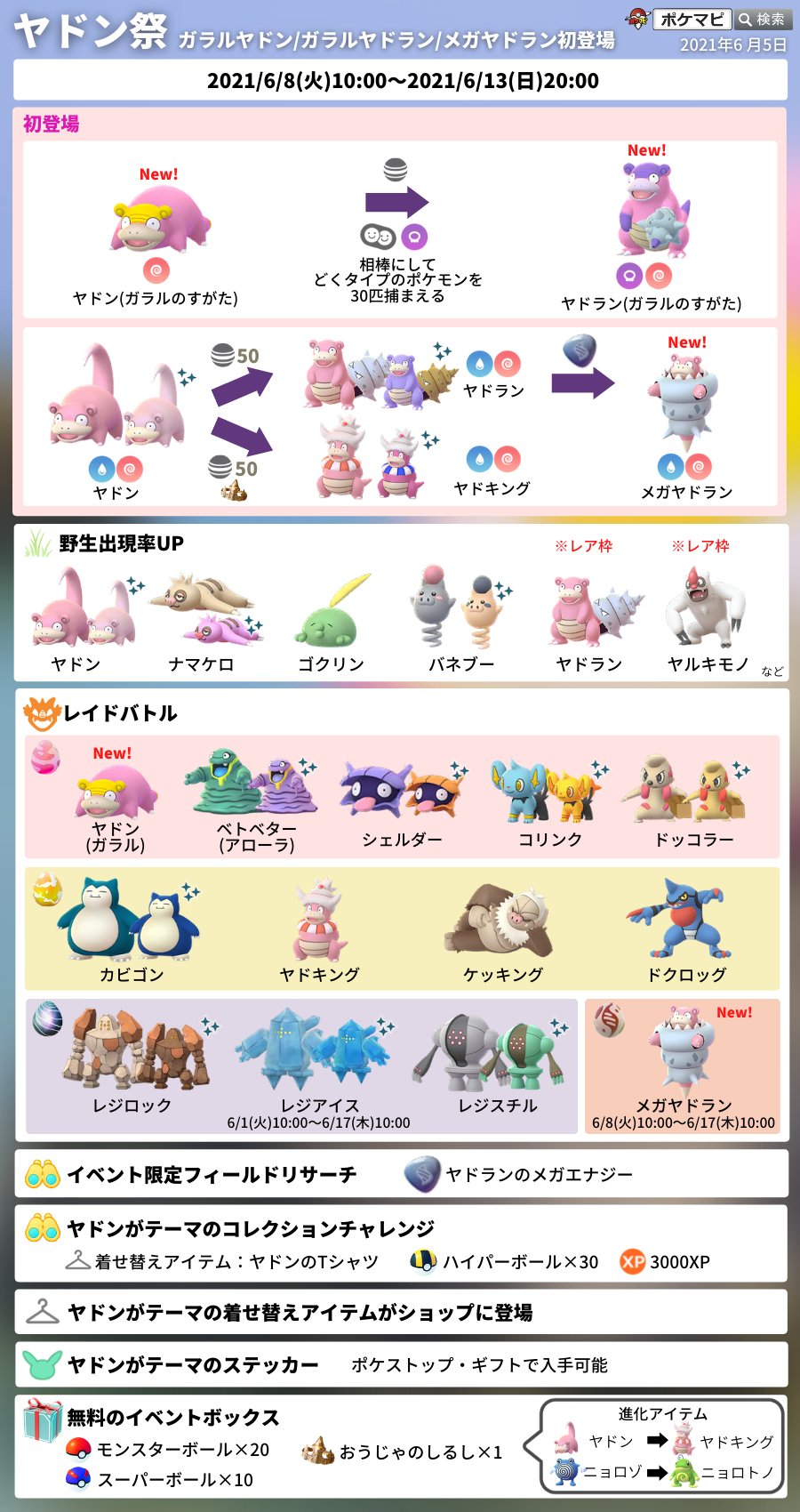 ポケモンgo攻略情報 ポケマピ 在 Twitter 上 ガラルヤドン ガラルヤドラン ガラルヤドキングの覚える技が確認されています ヤドン祭 での登場までに変更される可能性もあります ガラルヤドキング は ヤドン祭 には登場しません T Co