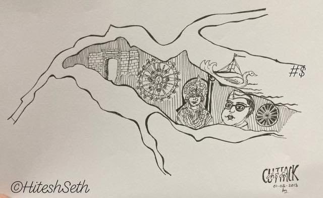 hseth2511's tweet photo. Journey of Cuttack Heritage and Culture through my sketches of The Heritage &amp; Millenium City Kataka (Cuttack) Which Spells the same, Both ways....  #Cuttack  #କଟକ https://t.co/ncNOLzDVG8