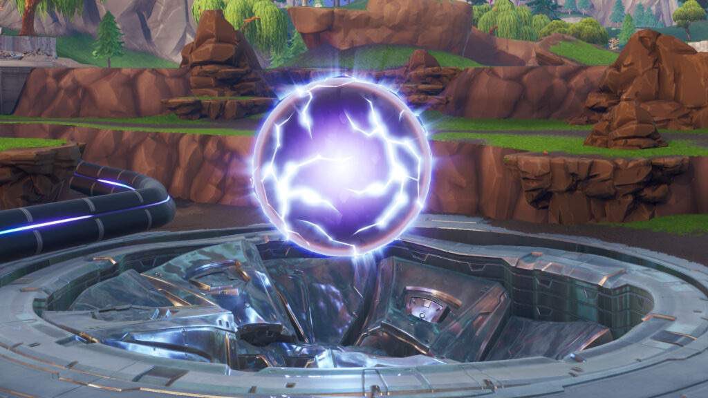 ExplorerLeaks's tweet image. The orb in Loot Lake will have many stages of it cracking more and more! The first picture is the first stage and the second one is the last! #FortniteLekas #FortniteNews