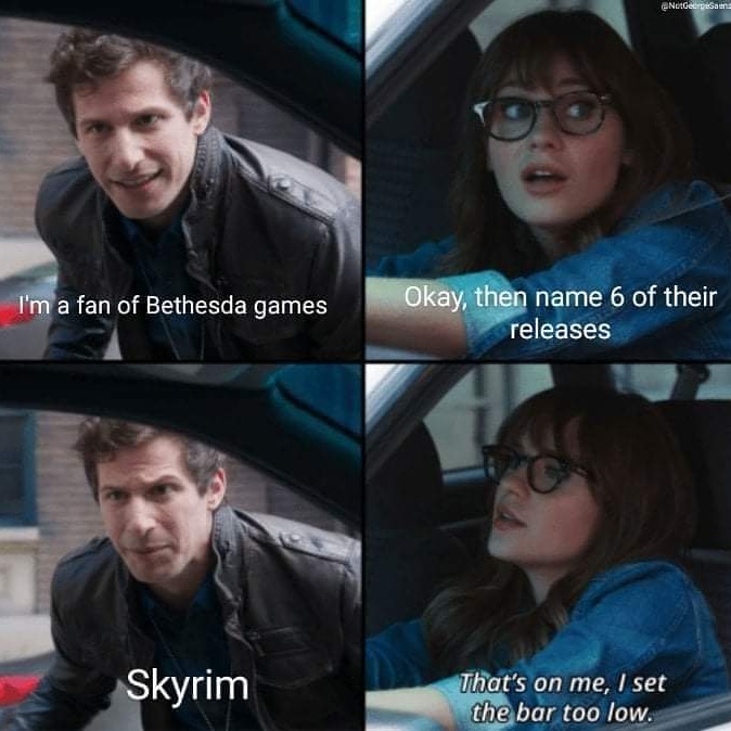 GamestressEven1's tweet photo. No lies detected π€£
Photo credit π·: unknown
#gamestressevents #skyrim #gamingmemes #yourefinallyawake https://t.co/RAw4ZiSr3I