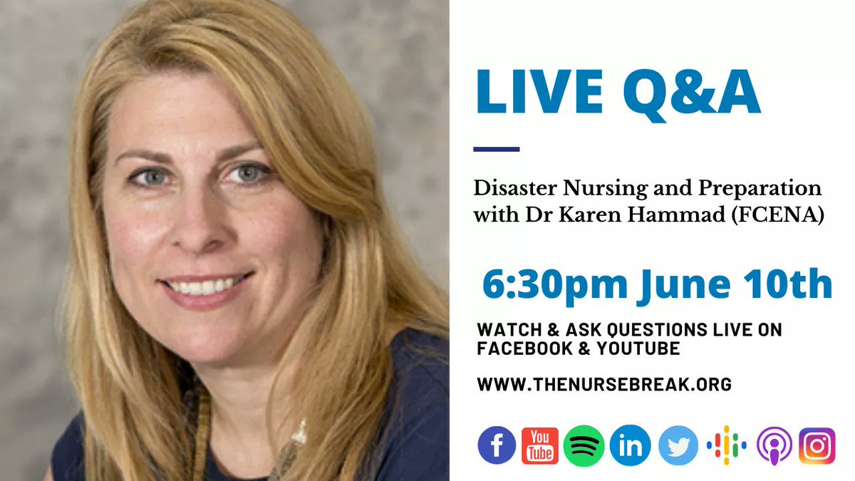 The Nurse Break (@thenursebreak) on Twitter photo Interviewing live Dr <a href="/KarenHammad/">Karen Hammad</a>
Fellow of @CENAorg and senior nurse researcher, this coming Thursday! <a href="/AusEmergCare/">Australasian Emergency Care</a>
<a href="/eci_nswaci/">Emergency Care Institute</a> @nursehelms <a href="/jamieranse/">Jamie Ranse</a> <a href="/alison_hutton/">Alison Hutton</a> @DPharmSolutions
Go to this link to watch on FB or YouTube! m.facebook.com/story.php?stor… Interviewing live Dr <a href="/KarenHammad/">Karen Hammad</a>
Fellow of @CENAorg and senior nurse researcher, this coming Thursday! <a href="/AusEmergCare/">Australasian Emergency Care</a>
<a href="/eci_nswaci/">Emergency Care Institute</a> @nursehelms <a href="/jamieranse/">Jamie Ranse</a> <a href="/alison_hutton/">Alison Hutton</a> @DPharmSolutions
Go to this link to watch on FB or YouTube! m.facebook.com/story.php?stor…