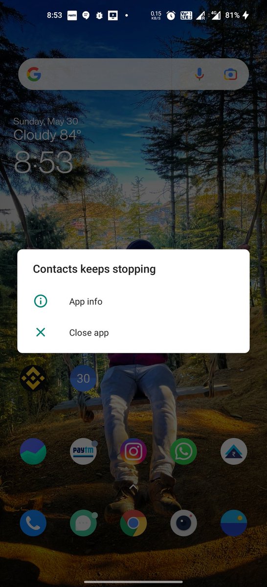 ASHWIGUPTA's tweet photo. Hi @oneplus_in I am facing some issue in my OnePlus 8 pro phone.I raised the request on your community app. But they don't provide any solution. Can you please check that.

Unable to open contact app.

#oneplus8pro #OnePlus  @oneplus @OnePlus_Support https://t.co/F0Mz9j3FRo