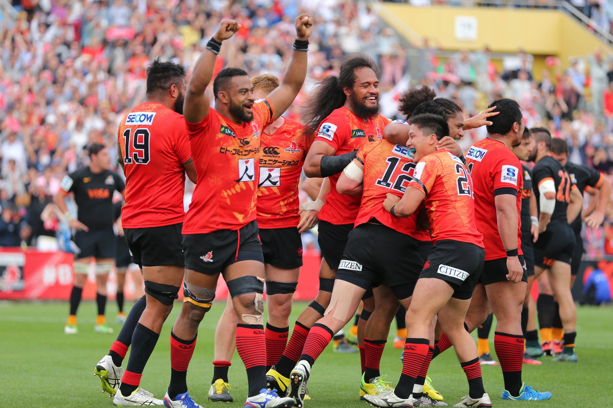 サンウルブズ Sunwolves 16年4月23日はサンウルブズがスーパーラグビーで初めて勝利した日 皆さんの サンウルブズの思い出の試合はなんですか Sunwolves First Win In Super Rugby Vs Jaguars 23rd April 16 What Is Your Favorite Game With Us
