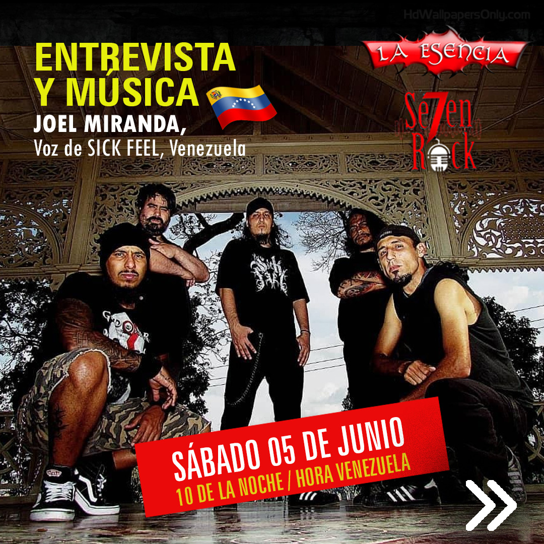 MAÑANA SÁBADO 5 DE JUNIO 

Entrevista a <a href="/SickFeel/">SickFeel</a> desde Chile por <a href="/LaEsenciaRadio/">La Esencia</a> a través de sevenrockradio.com

A partir de las 10:00 pm hora Venezuela!

Con Erick Norambuena y Daniel Rovaina!

No te lo pierdas...
