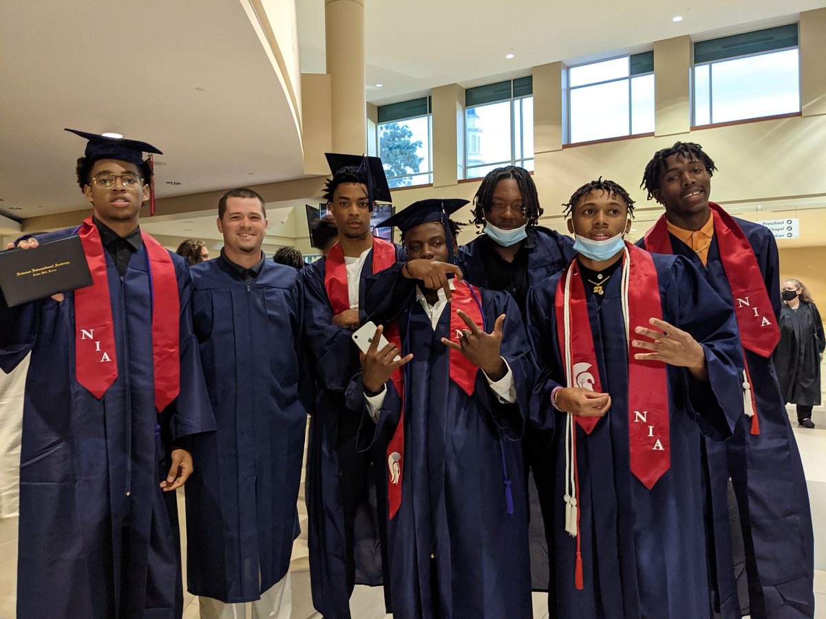 There they go. Ready to conquer the next chapter. Thank you seniors for all you've done for our basketball program and our school! #DTCForever