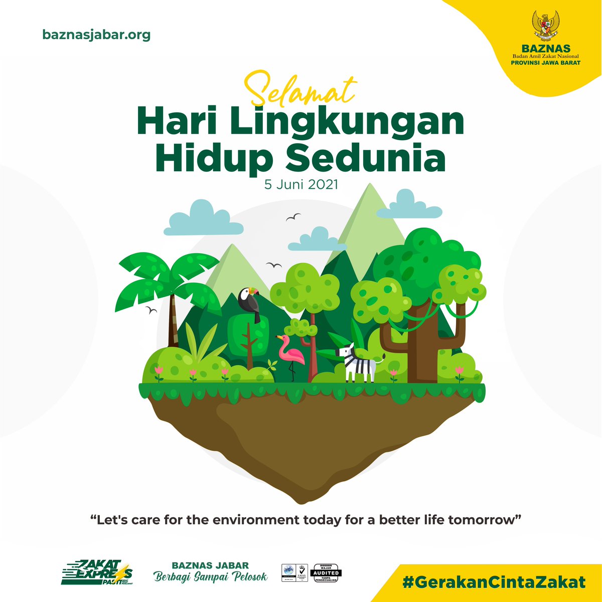 Selamat Hari Lingkungan Hidup

Let's care for the environment today for a better life tomorrow.

#baznasjabar #GerakanCintaZakat #HariLingkunganHidup
