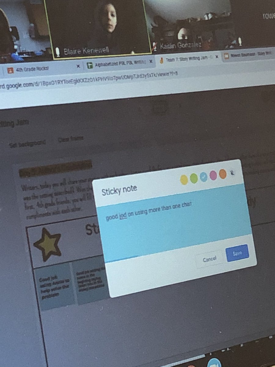Long_WBStronger's tweet photo. Love the collaboration I witnessed in @MissJoynt class!  2nd graders sitting in the author chair, sharing their writing AND getting feedback from 4th graders!  So awesome, so engaging, so authentic! #DOhertyINNOVATION #DOhertyFAMILY https://t.co/CZ3okbaT7Y