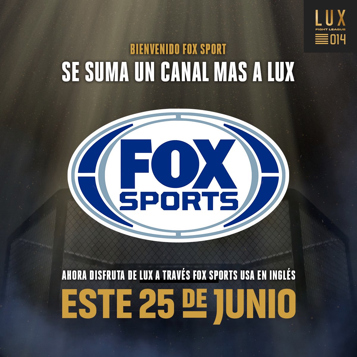 Joselo_Mendoza's tweet photo. Se suma Fox Sports en Inglés para Estados Unidos a la transmisión LUX!! la liga latinoamericana de MMA con mayor difusión en la historia 💪🏻 #luxtime #mma #luxmma #ufcfightpass #luxfightleague https://t.co/7xqZ2h5lXn