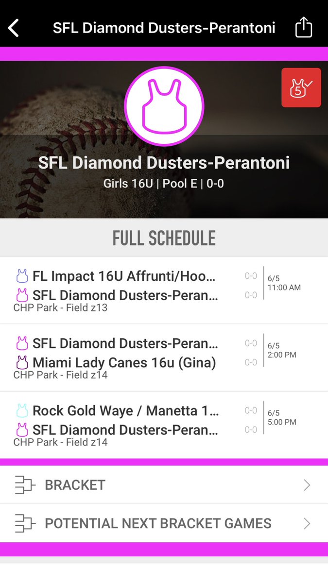 Schedule is set for @PGF Florida State Championship 🥎. Pool games start tomorrow at 11AM. Watch us live  m.facebook.com/scott.peranton…