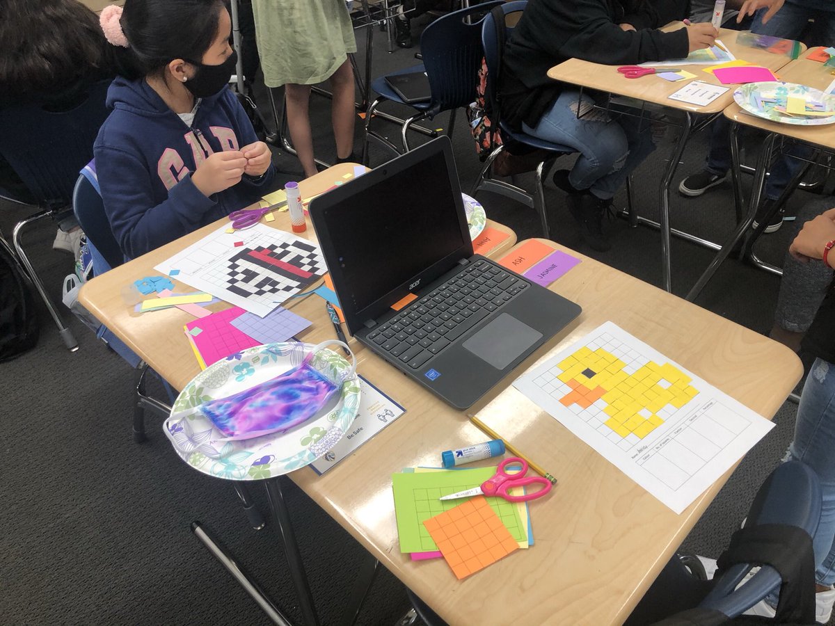It was so much fun see the students art creations in math class! I love the cross-curricular activity to learn about fractions and decimals. They were so proud of their masterpieces as were we! 💕 <a href="/campbellusd/">CampbellUSD</a> <a href="/MMSmavericks/">Monroe Middle School</a> @clee_mms