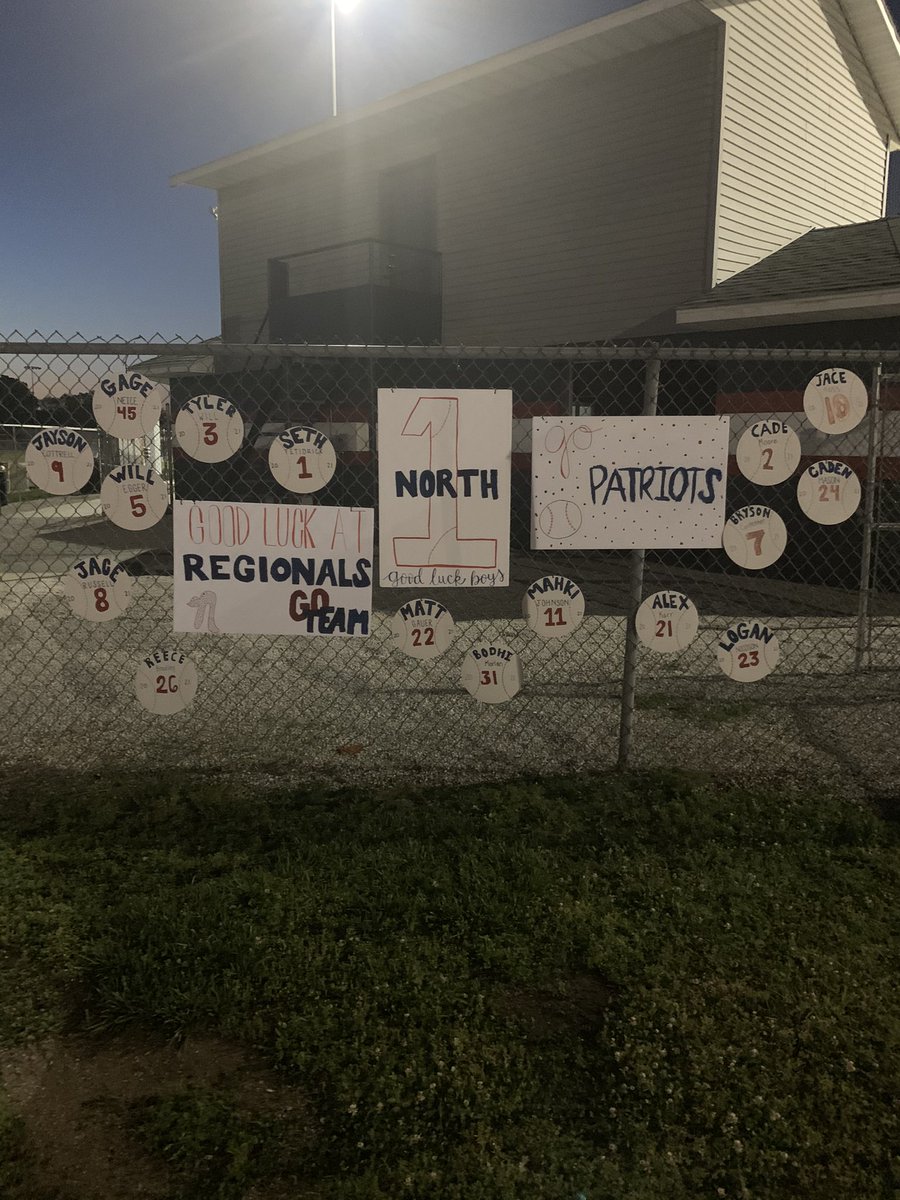 Great practice tonight. Had a nice surprise leaving the ball park tonight!!  Thanks for sending our guys off to the Regional.