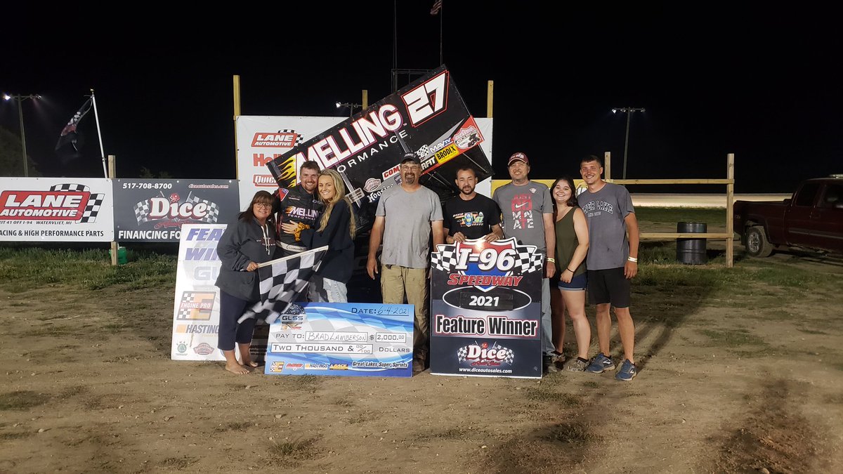 .<a href="/Brad_Lamberson/">Brad Lamberson</a> picked up his first career win with the Great Lakes Super Sprints tonight at I-96 Speedway.

#HPHpodcast | horsepowerhappenings.com
