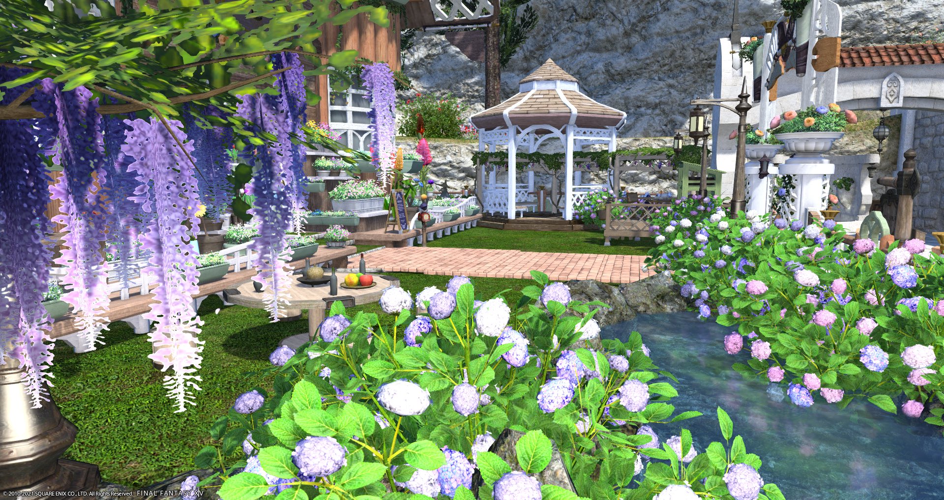 Pino 紫陽花大好き 新庭具が嬉しくて たくさん置いてしまいました Mana Pandemonium Mist 31 Ff14ハウジング Ff14housing Housingeden T Co Ykcjk9xihp Twitter