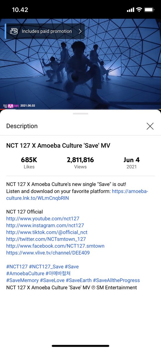 luvvdoyie's tweet photo. ‼️ STREAMING CHALLENGE ‼️

NCT 127 X Amoeba Culture - SAVE MV

🖇️ https://t.co/Vd4jxptCgJ

#NCT127_Save #NCT127xAmoebaCulture @NCTsmtown_127

Don't break the chain! 
@dythusiast @sn00pyy_ @tyongdrey @TYONGELL @sh_inestars https://t.co/9odmQOi3q1