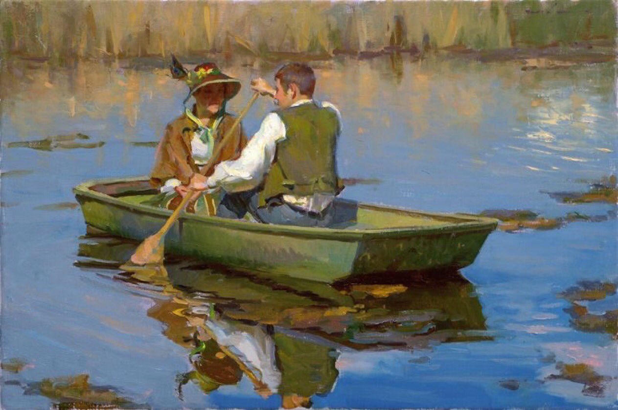 Фигура человека в лодке