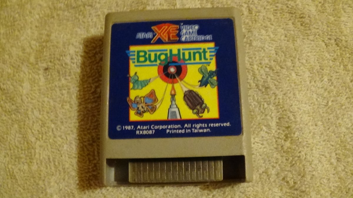 billysastard1's tweet photo. #DailyAtari today its two of the three pack in games included with the initial release of the xegs flight simulator 2 and bug hunt, there was also a missile command rom built into the system (as well as basic). https://t.co/cf4zLGZ9gY