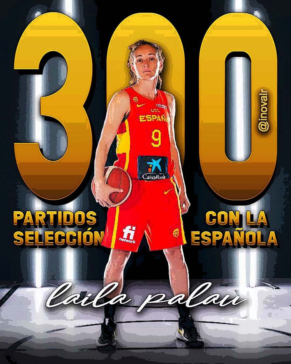 inovalr's tweet photo. Felicidades por tus 300 partidos 🏀 con la #SelFEM 🇪🇸 Laia Palau @laia910 !! 🎉

@BaloncestoESP 🇪🇸 #UnivBarcelona @BourgesBasket #RosCasaresGodella @CCC_Polkowice @ZVVZUSKPRAHA @DandenongBball @unigirona @FIBAWC @Eurobasket @Olympics @EuroBasketWomen @FIBA #laiapalau #300partidos https://t.co/4WJAzgA4Ad