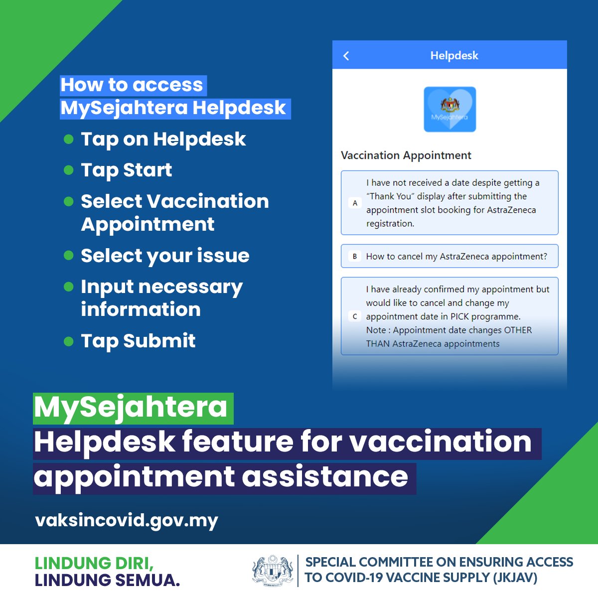 Mysejahtera vaccine appointment status