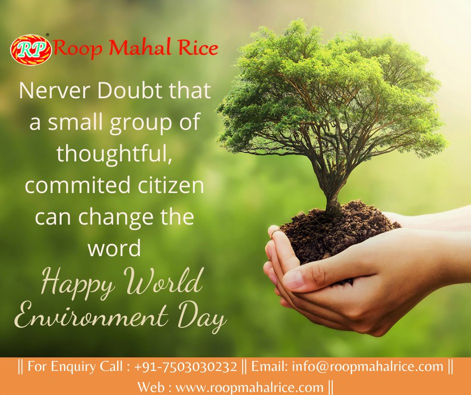 Roop_Mahal_Rice's tweet photo. Happy World Environment Day
#happy #june #5june #enviromentday https://t.co/xMpDMEow89
