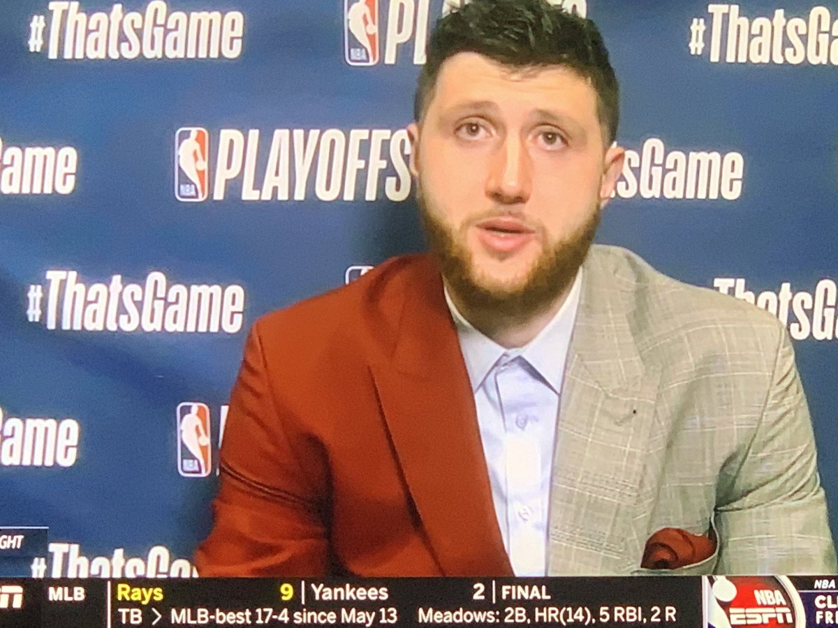 Jusuf Nurkic of the Portland Trailblazers with a strong contender for #JacketOfTheYear https://t.co/D3NrqzUqKA