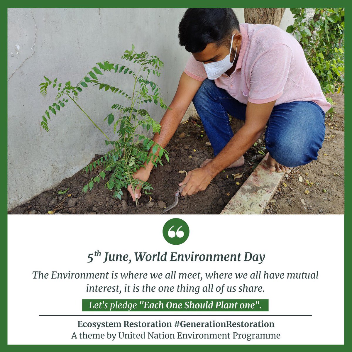 MoiraDawa's tweet photo. On this #WorldEnvironmentDay young volunteer from #Gujarat @KhamarNaman has this message for all of us - “Each one should plant one.” 🌱🌳

Access more info at the UNICEF @UReportIndia channel by texting ‘climate’ on WhatsApp (+91 96504 14141) to get started 📲 https://t.co/ai3SaVKUgj
