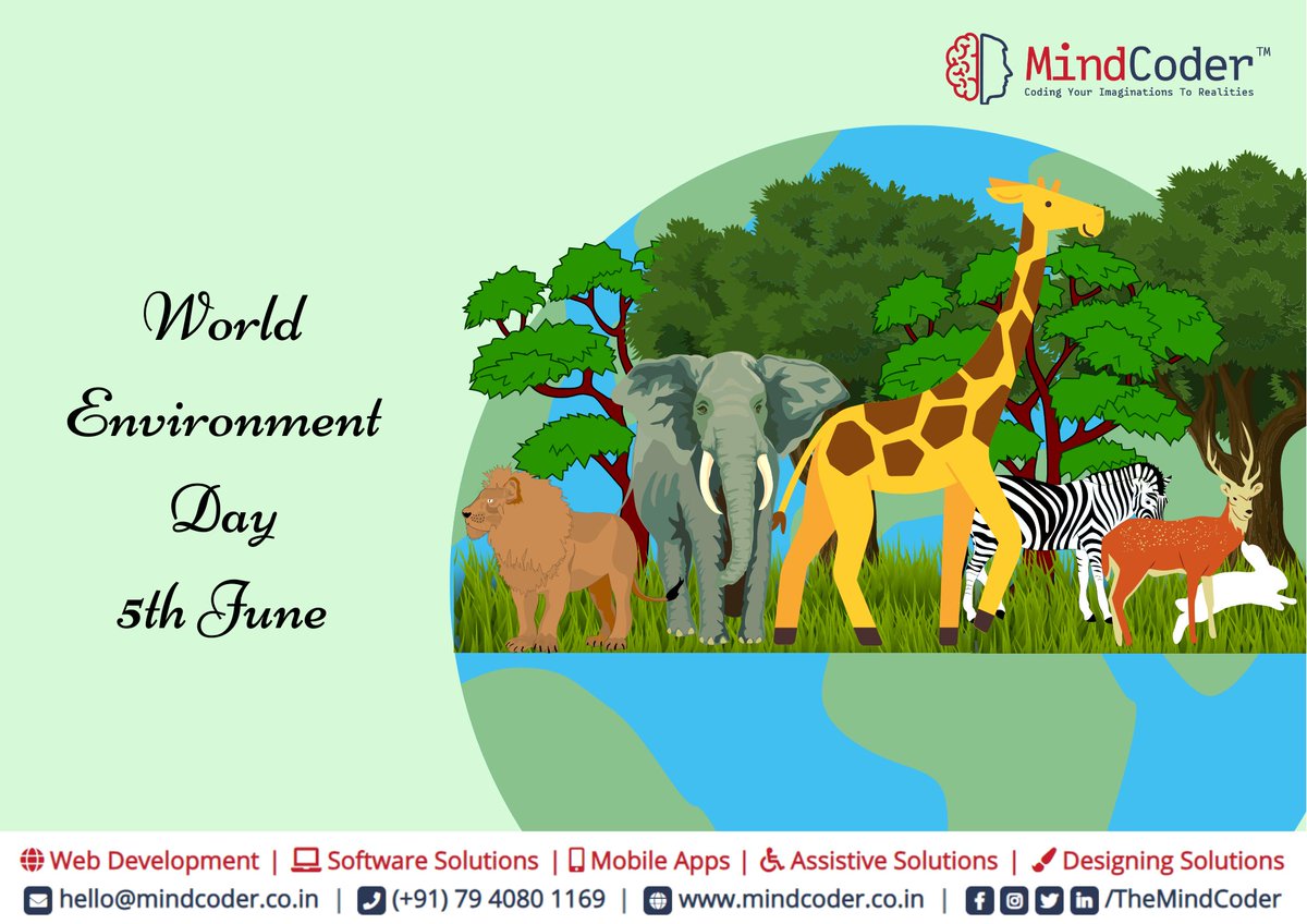 themindcoder's tweet image. Celebrations of World Environment Day come with a promise to save the environment and the world.

#mindcoder #software #technology #business #softwarecompany #webdevelopment #OutsourcingITServices #webdevelopmentservice #softwaresolutions #environment #worldenvironmentday