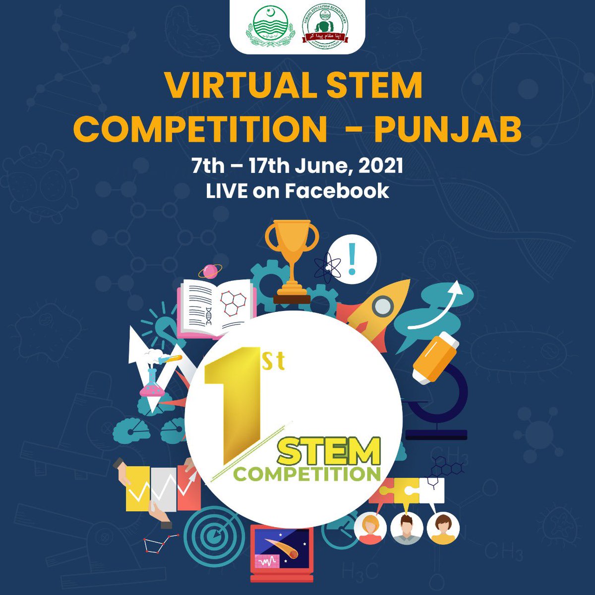 MuradRaasMR's tweet photo. ANNOUNCEMENT:
I am proud to announce the first STEM Competition in Government Schools. This intervention by us will improve engagement by students and teachers in Science, Technology, Engineering and Mathematics (STEM) subjects. All sessions will be broadcasted live on Facebook. https://t.co/YmUbt6KYfi