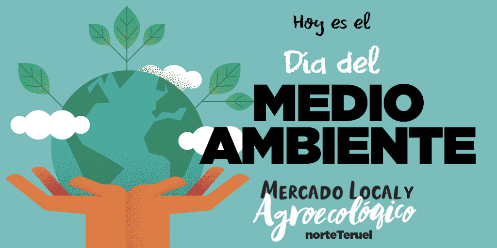 ¡Buenos días! ¡Feliz #DíaMundialDelMedioAmbiente🌎! 
¡Todos los días debemos cuidar nuestro entorno, el más cercano, para así contribuir a un planeta lleno de vida y a un medio ambiente sano y ecológico💚! #MercadoAgronorteTeruel <a href="/adibama/">ADIBAMA</a>