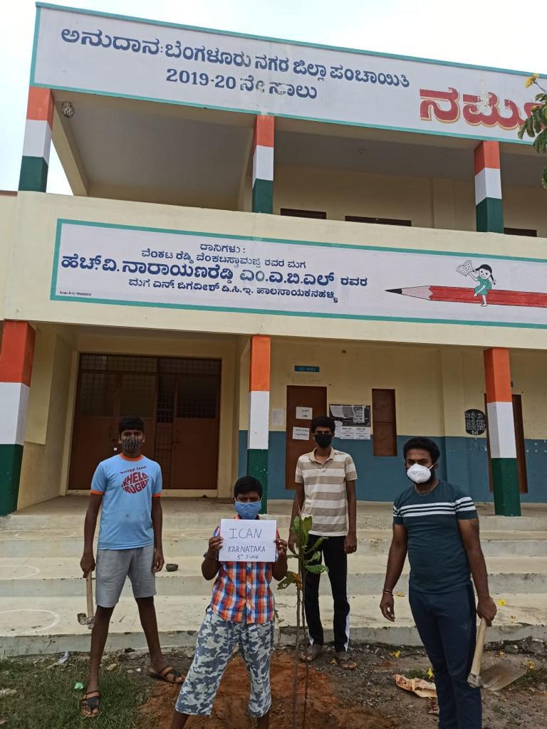 IcanKarnataka's tweet photo. On the occasion of      #WorldEnvironmentDay @IcanKarnataka has planted saplings at Government School, Halanayakana Halli ,Karnataka
@rmponweb @CMofKarnataka @ArvindLBJP @vinay1011 https://t.co/hpUhKKN1t8