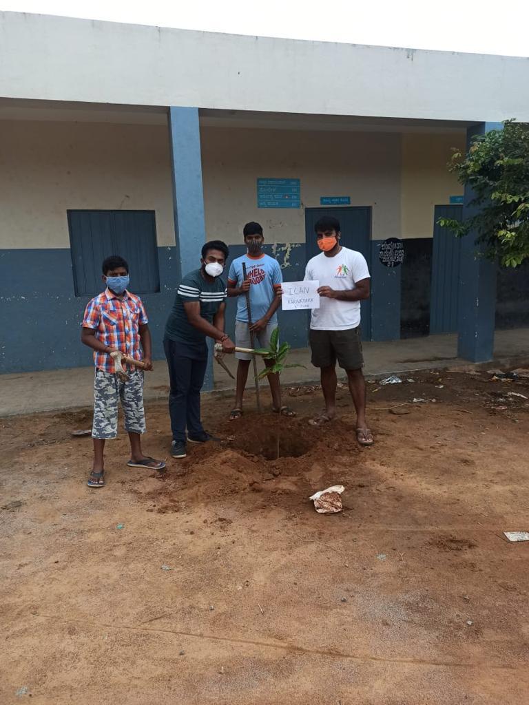 IcanKarnataka's tweet photo. On the occasion of      #WorldEnvironmentDay @IcanKarnataka has planted saplings at Government School, Halanayakana Halli ,Karnataka
@rmponweb @CMofKarnataka @ArvindLBJP @vinay1011 https://t.co/hpUhKKN1t8