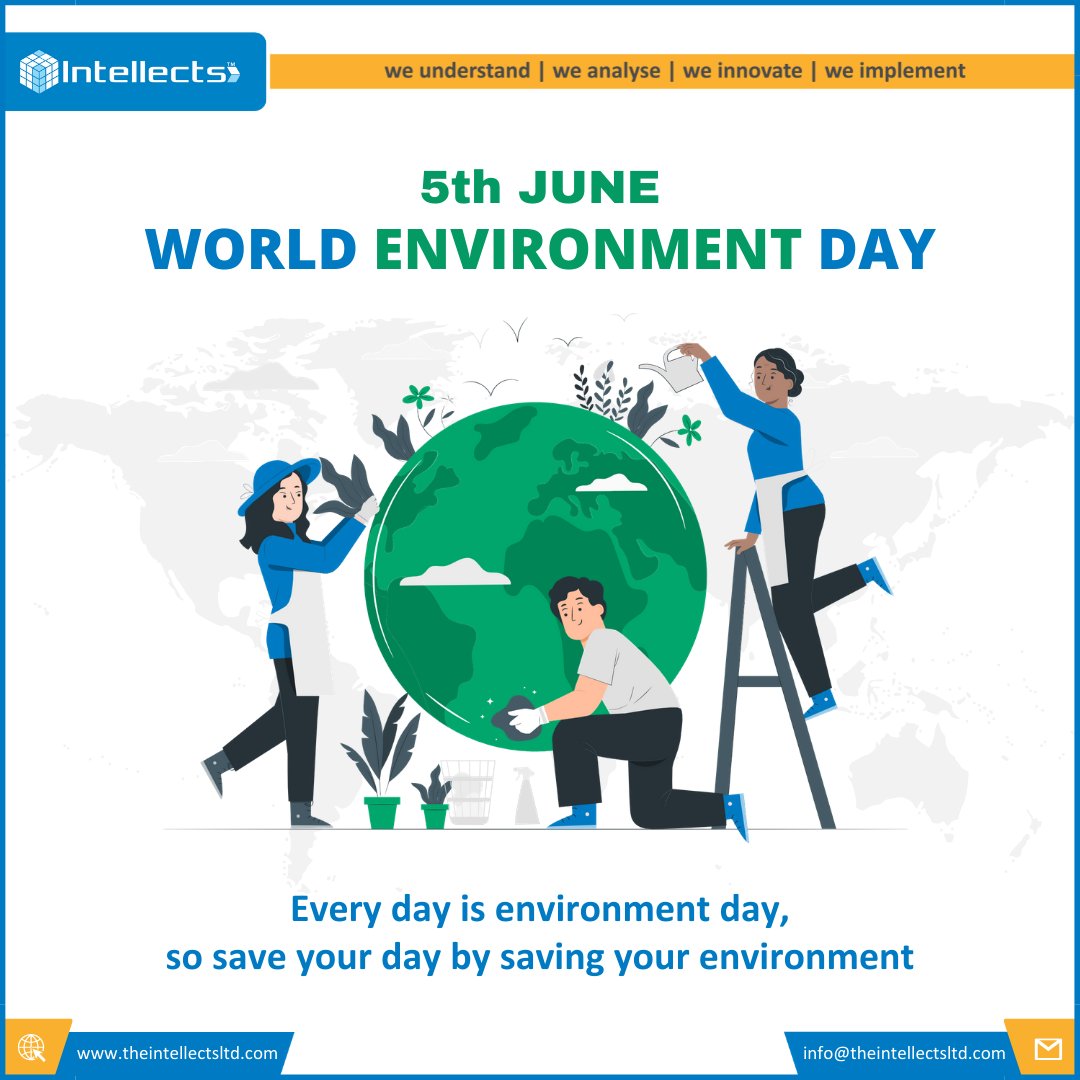 intellectsllp's tweet photo. Let us do our small bit to make the world a cleaner and healthier place.
Happy World Environment Day.

#intellectsllp #environment #environmentday #lovenature #ecofriendly #environmentalimpact #environmentalhealth #savenature #saveearth https://t.co/qESEieJF5v