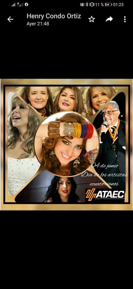 ATAEC_oficial's tweet photo. Hoy se conmemora el# DíadelArtista Ecuatoriano, en homenaje a aquellos artistas que con su voz, su talento y su arte lograron triunfar y grabar los primeros discos de música nacional ¡Feliz Día del Artista Ecuatoriano!👏
#ATAEC #ATAEC 🇪🇨 #Asociación #Trabajadores #Audiovisuales https://t.co/KqrE7NJ1FG