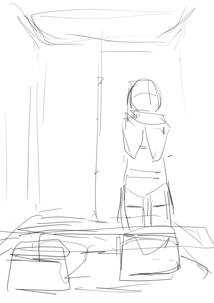 最初はこのカーテンの中でいろいろしようと思ってはいた 