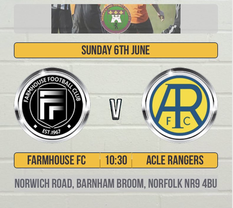 FarmhouseFC's tweet image. Big game this weekend against @AcleRangersFC Come and support the lads 👊🏻🔵⚫️