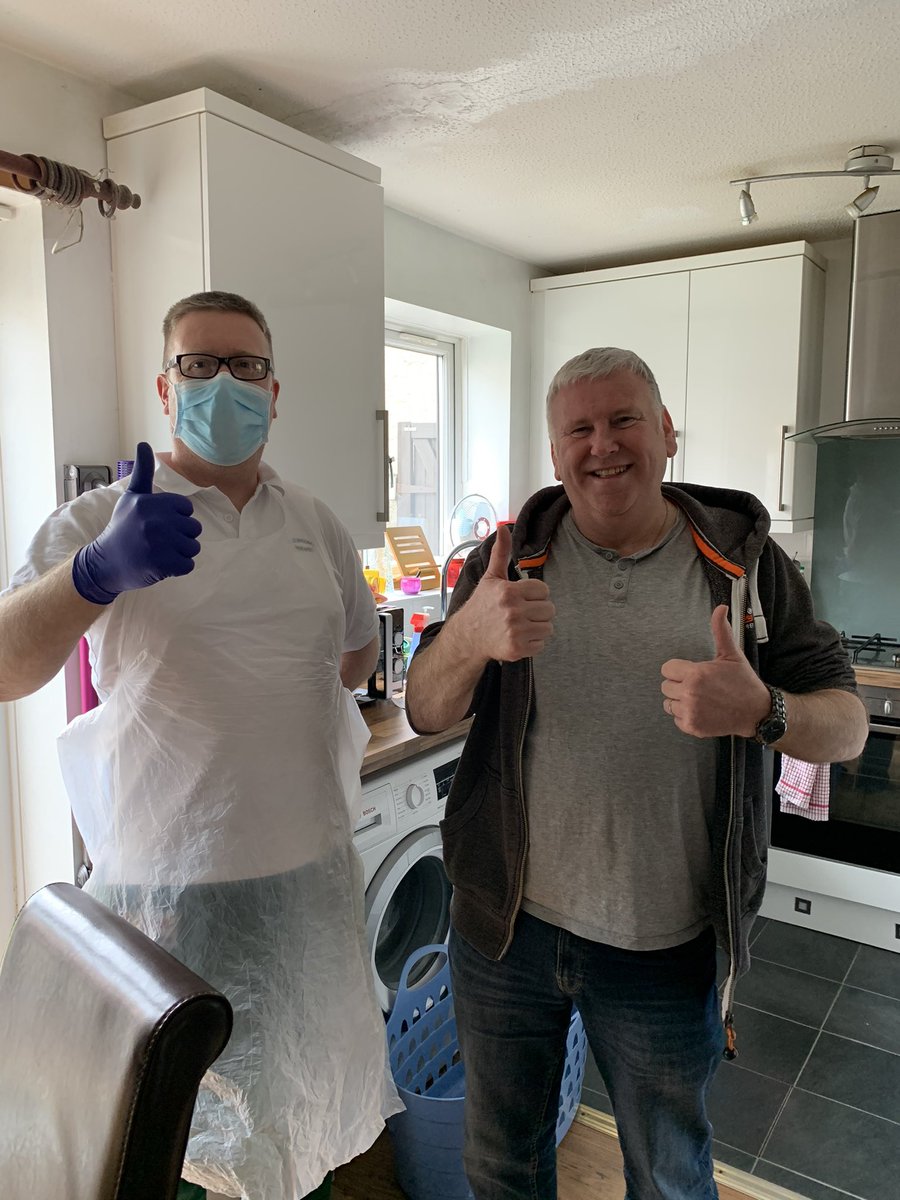 melcharmerOT's tweet photo. Collaborative working and the success of this for getting Mick home. He survived COVID and a STROKE and is now home and in the midst of this therapy. Dan Street from our stroke ward and myself in pics. ๐คฉ๐@GMISDN @boltonnhsft #boltonstroketherapy #boltonAHPs https://t.co/NzAOOM7UAH
