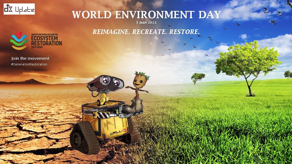 UPDATETechnolo4's tweet photo. #𝗪𝗼𝗿𝗹𝗱𝗘𝗻𝘃𝗶𝗿𝗼𝗻𝗺𝗲𝗻𝘁𝗗𝗮𝘆 𝟮𝟬𝟮𝟭!

Let us Heal the Earth, so we can have a better #Future.
Let us act responsibly and Nurture the #Nature.

To Like&amp; Share post on:
LI-> https://t.co/qyACC7ULIk
FB-> https://t.co/XJ2wCICGka

#EcosystemRestoration #UpdateTechnologies https://t.co/37EER48avo