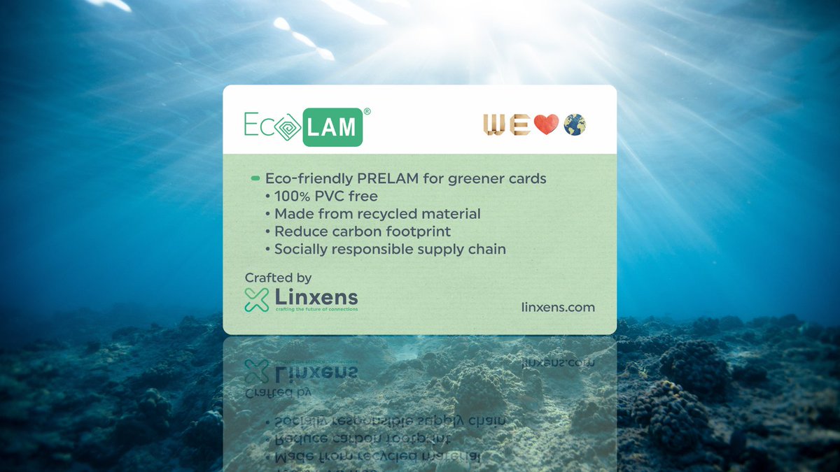 Linxens's tweet photo. ♻️Linxens has developed an EcoFriendly PRELAM for greener cards to propose innovative solutions to fight the use of virgin #PVC.
Discover more👉https://t.co/QBLrdGKnFW
#LinxensInside #EcoLAM #WorldEnvironmentDay https://t.co/AB2qfJ9sy5