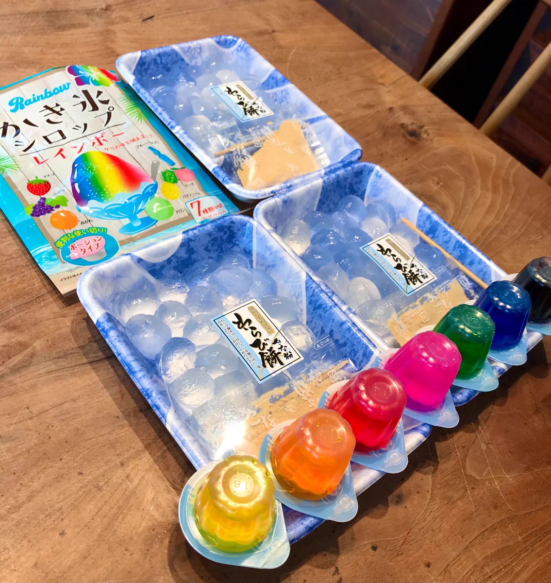 わらびもち×ポーションタイプのかき氷シロップ！の正しい使い方